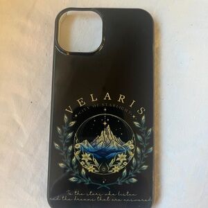 Velaris Black and Gold Phone Case - Starry Mountain Design